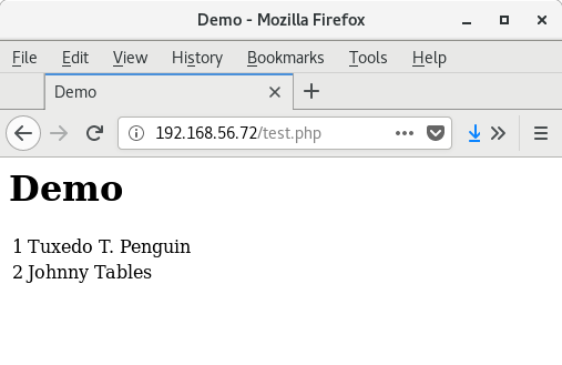 The PHP application