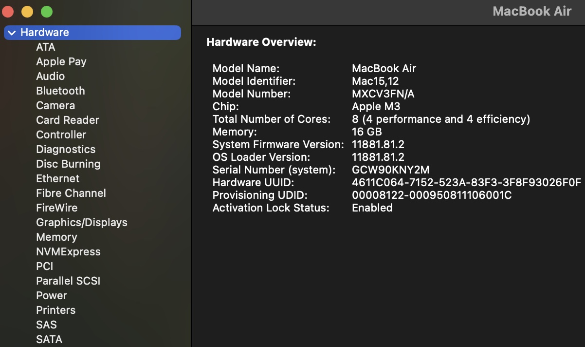 macOS System Information