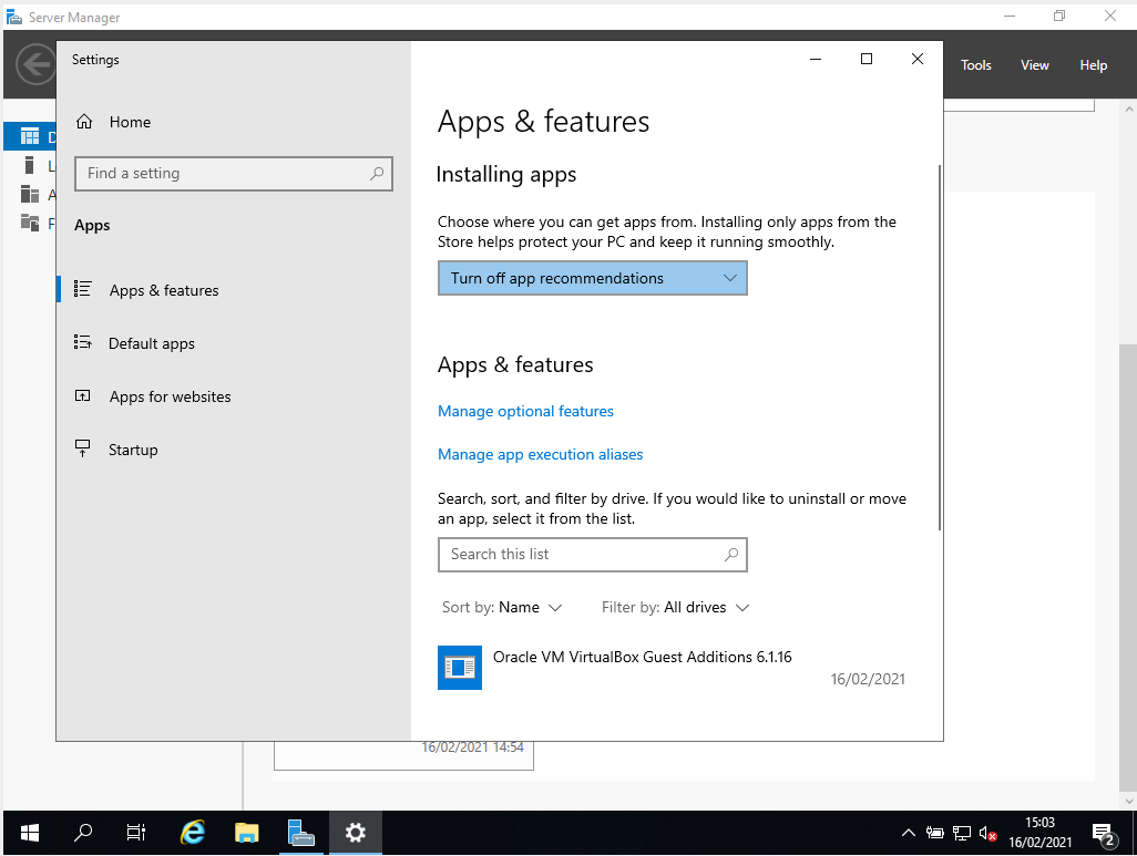 Windows - Apps & Features