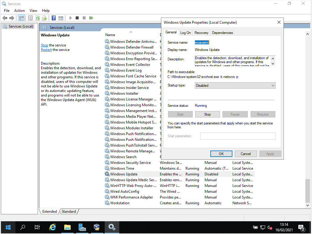 Windows - Update service