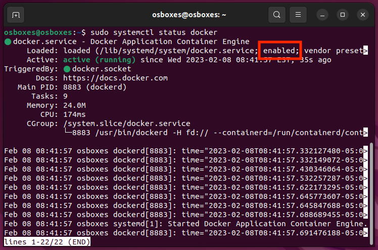 Controleer status service