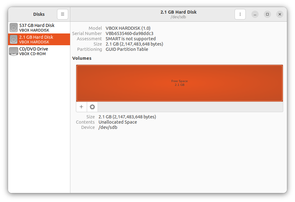 De lege schijf geformatteerd