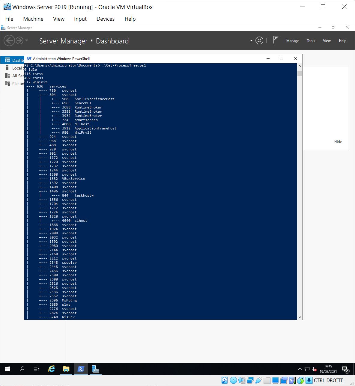 Overzicht processen als boomstructuur